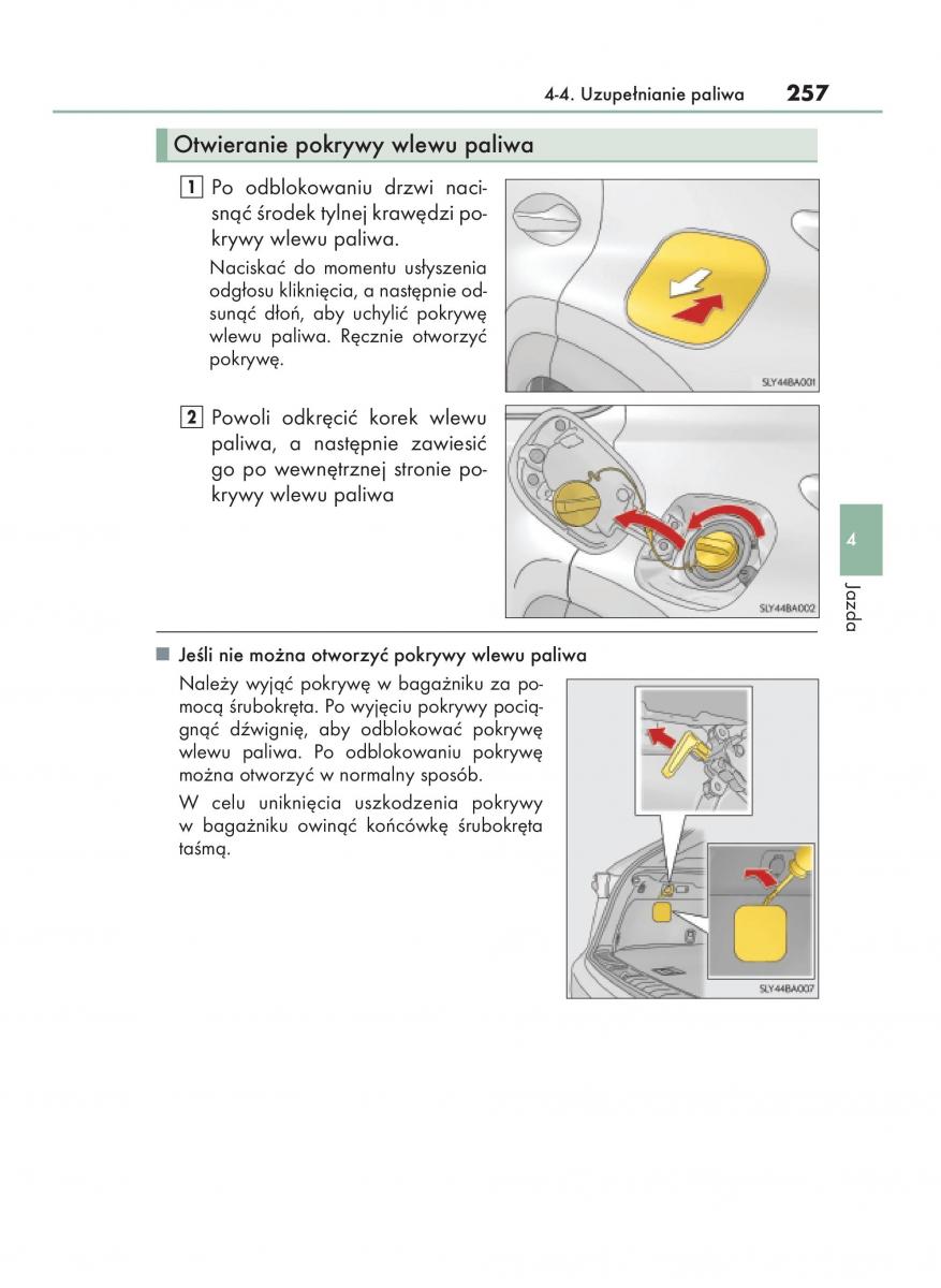 Lexus NX instrukcja obslugi / page 257