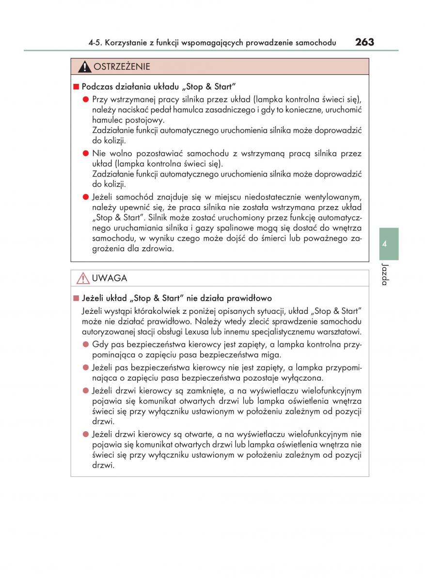 Lexus NX instrukcja obslugi / page 263