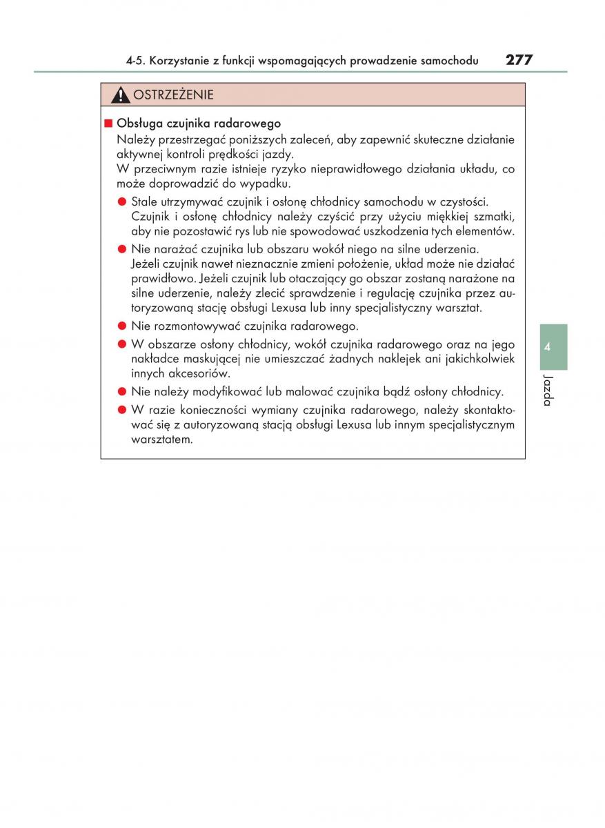 Lexus NX instrukcja obslugi / page 277