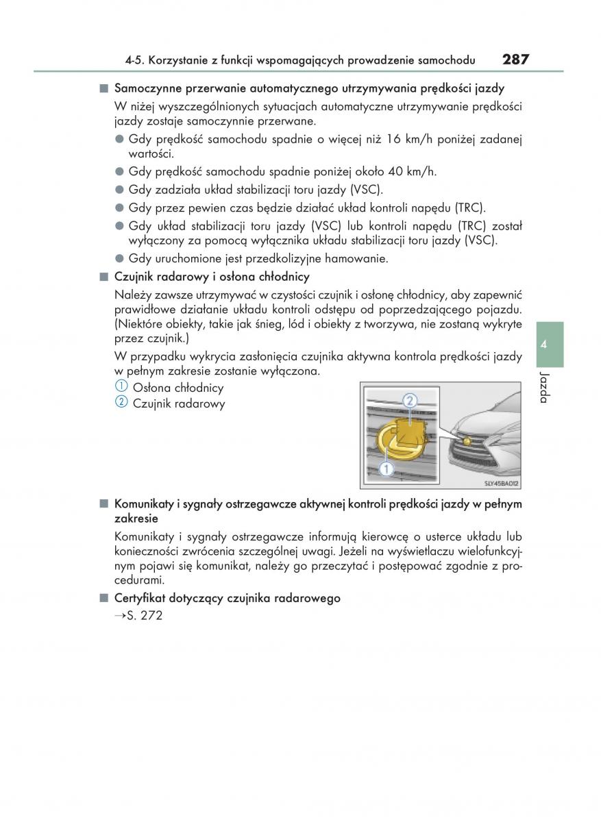 Lexus NX instrukcja obslugi / page 287