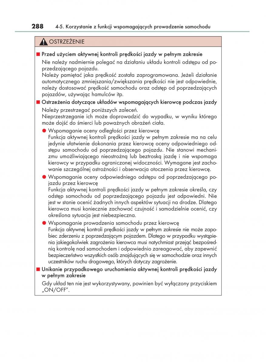 Lexus NX instrukcja obslugi / page 288