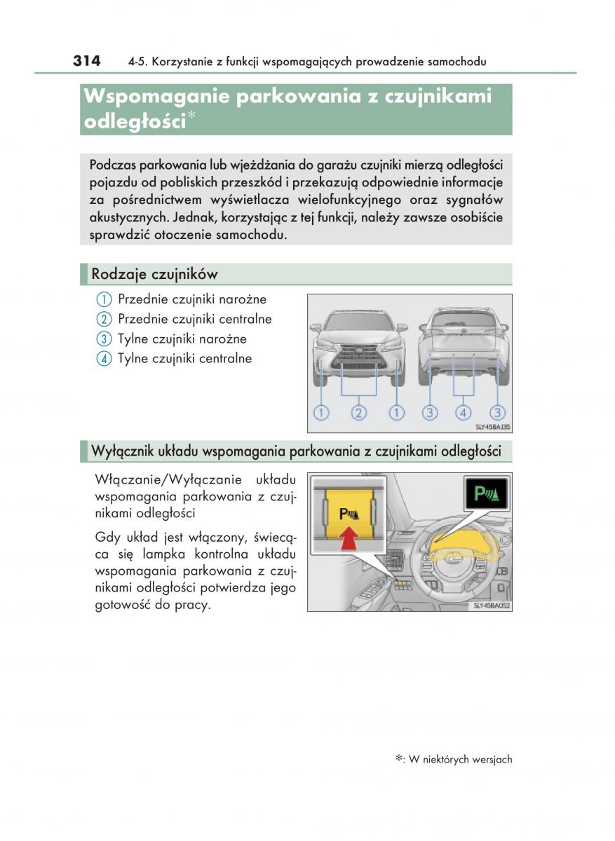 Lexus NX instrukcja obslugi / page 314