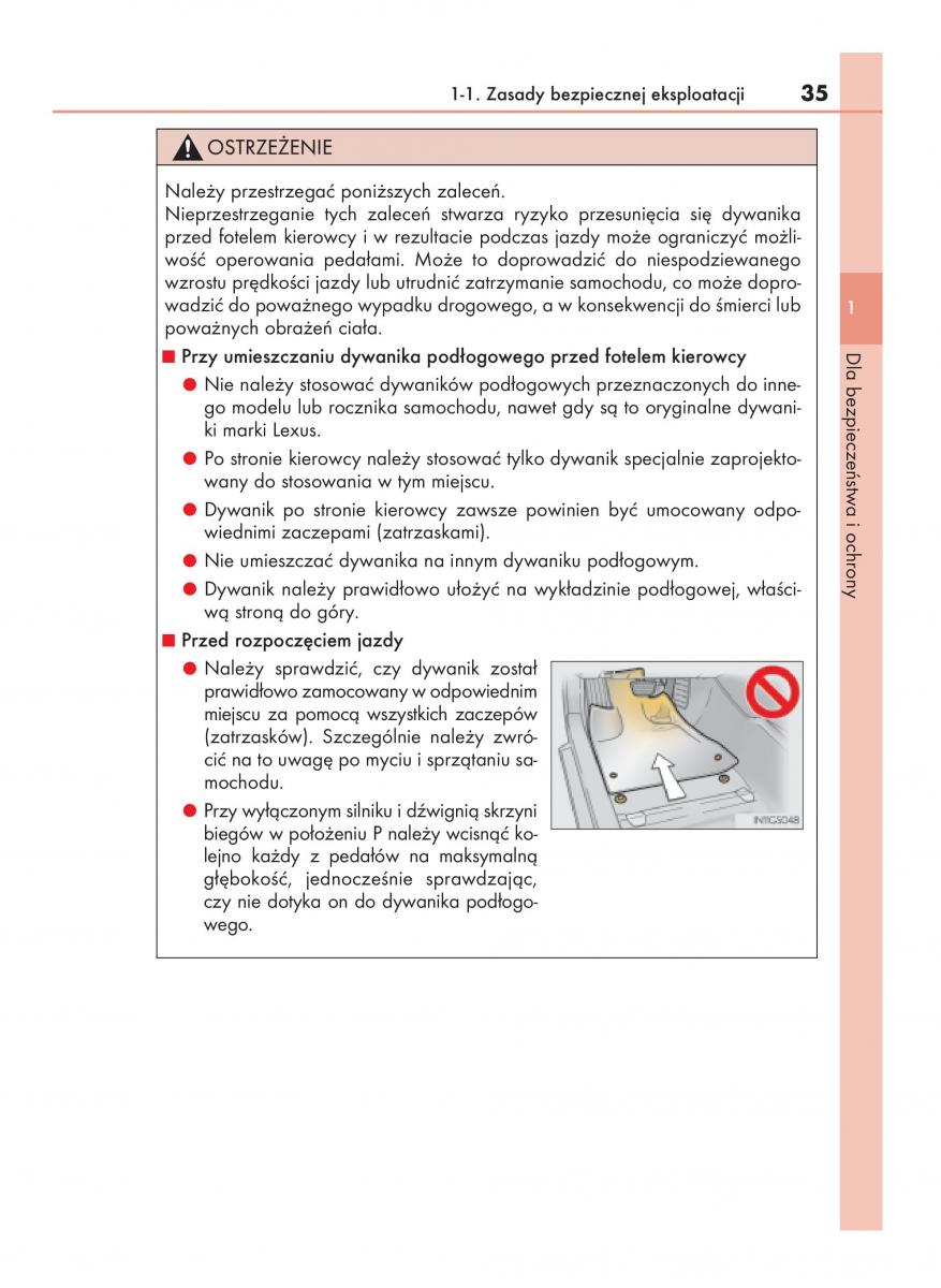 Lexus NX instrukcja obslugi / page 35