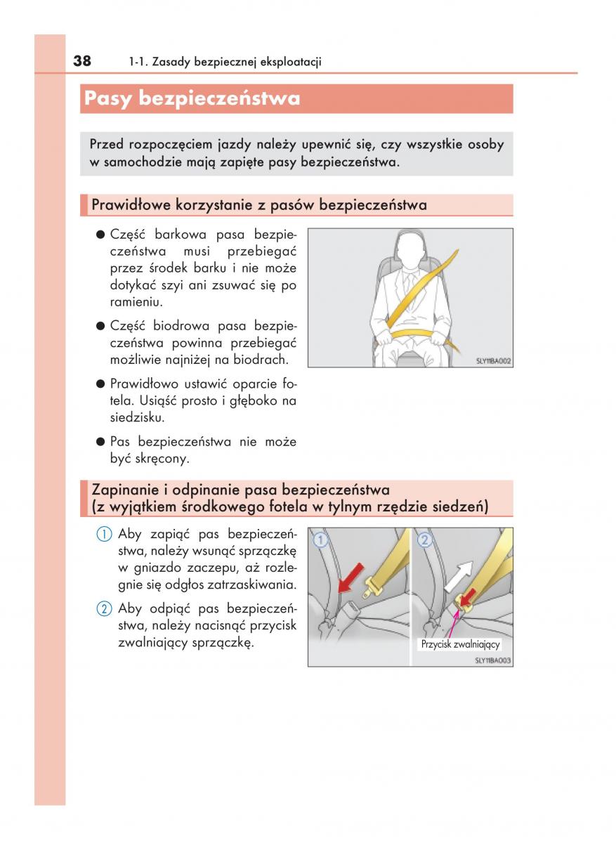 Lexus NX instrukcja obslugi / page 38