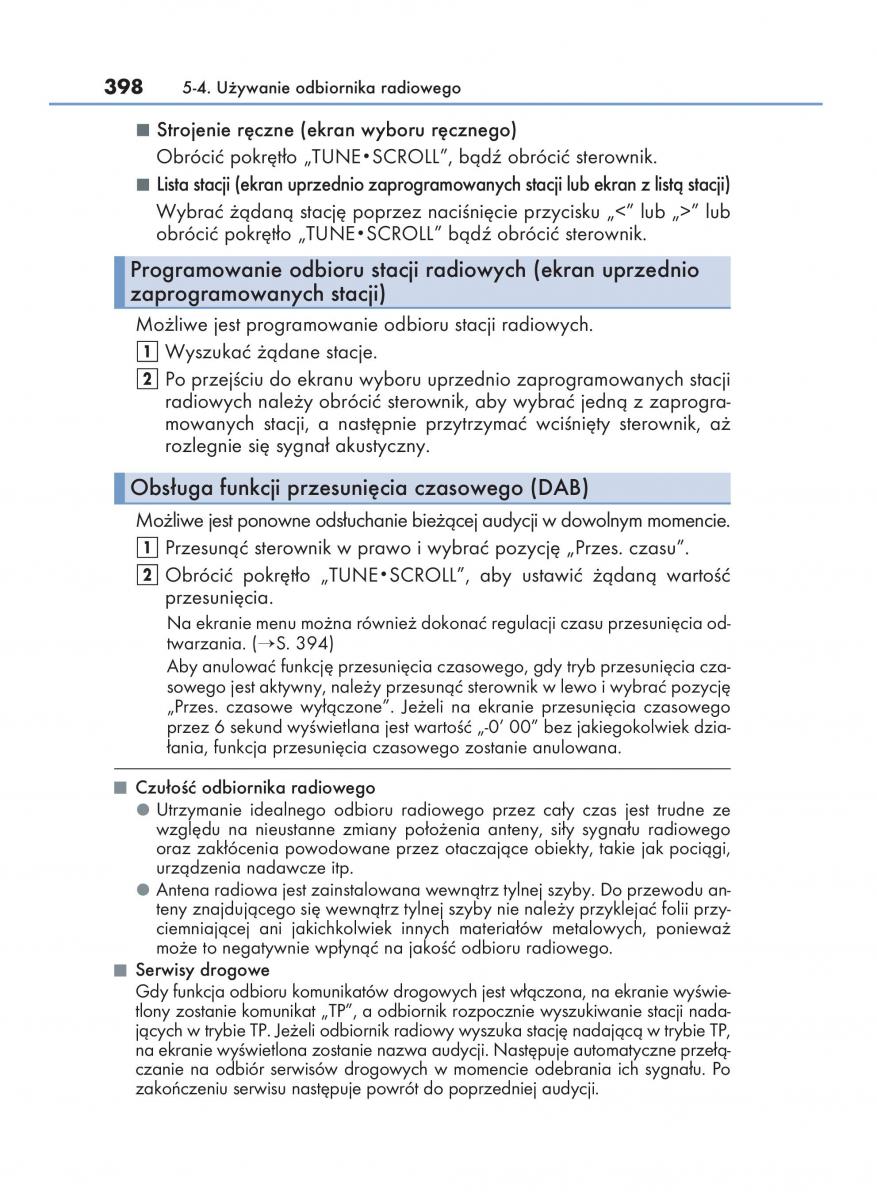 Lexus NX instrukcja obslugi / page 398