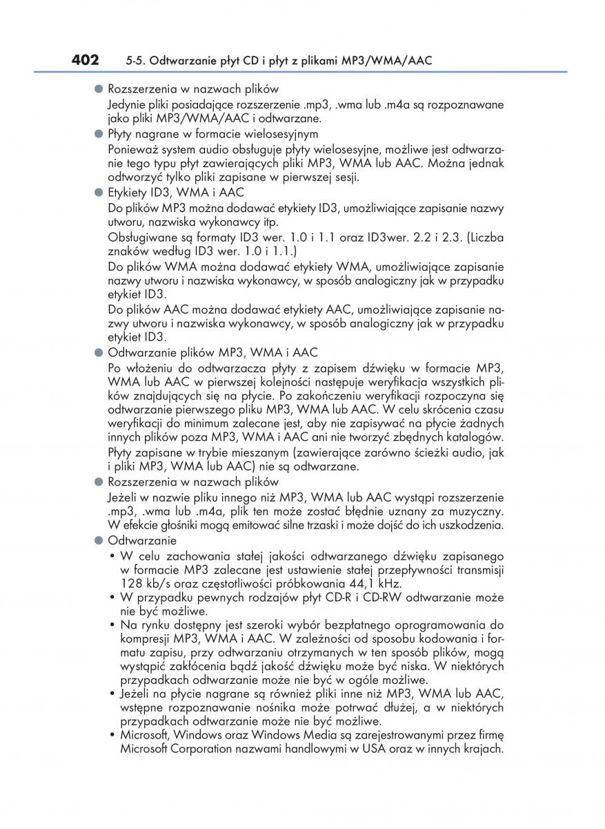 Lexus NX instrukcja obslugi / page 402