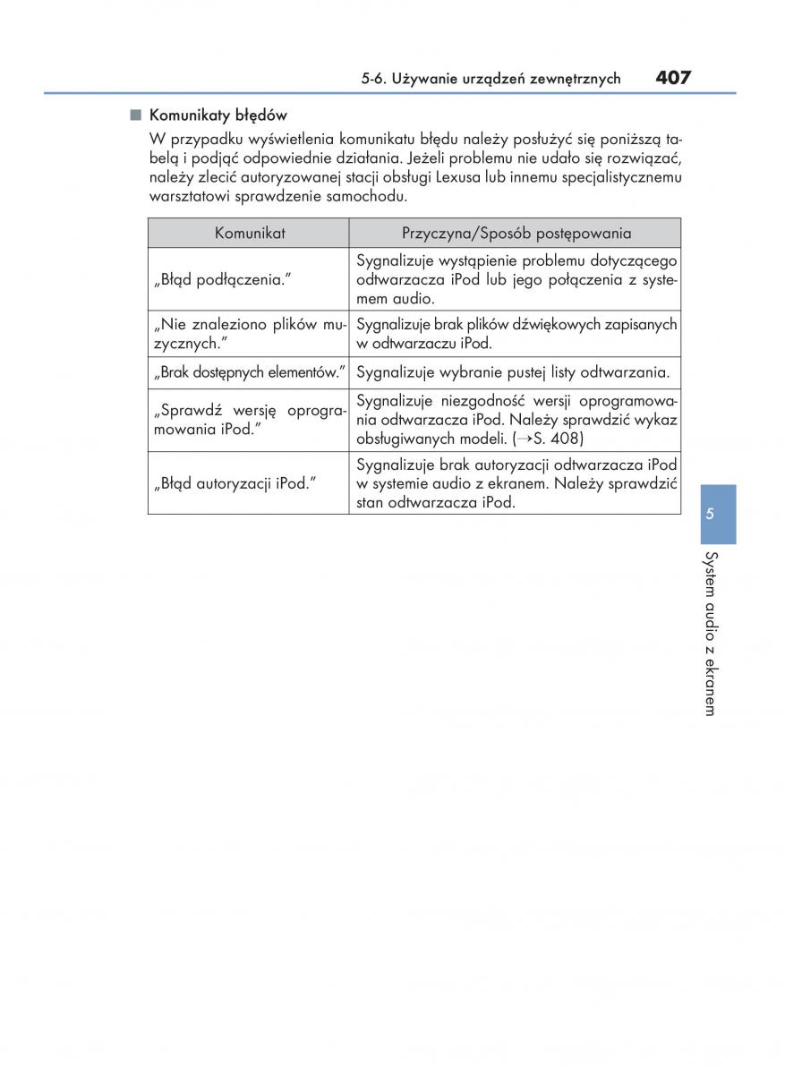 Lexus NX instrukcja obslugi / page 407