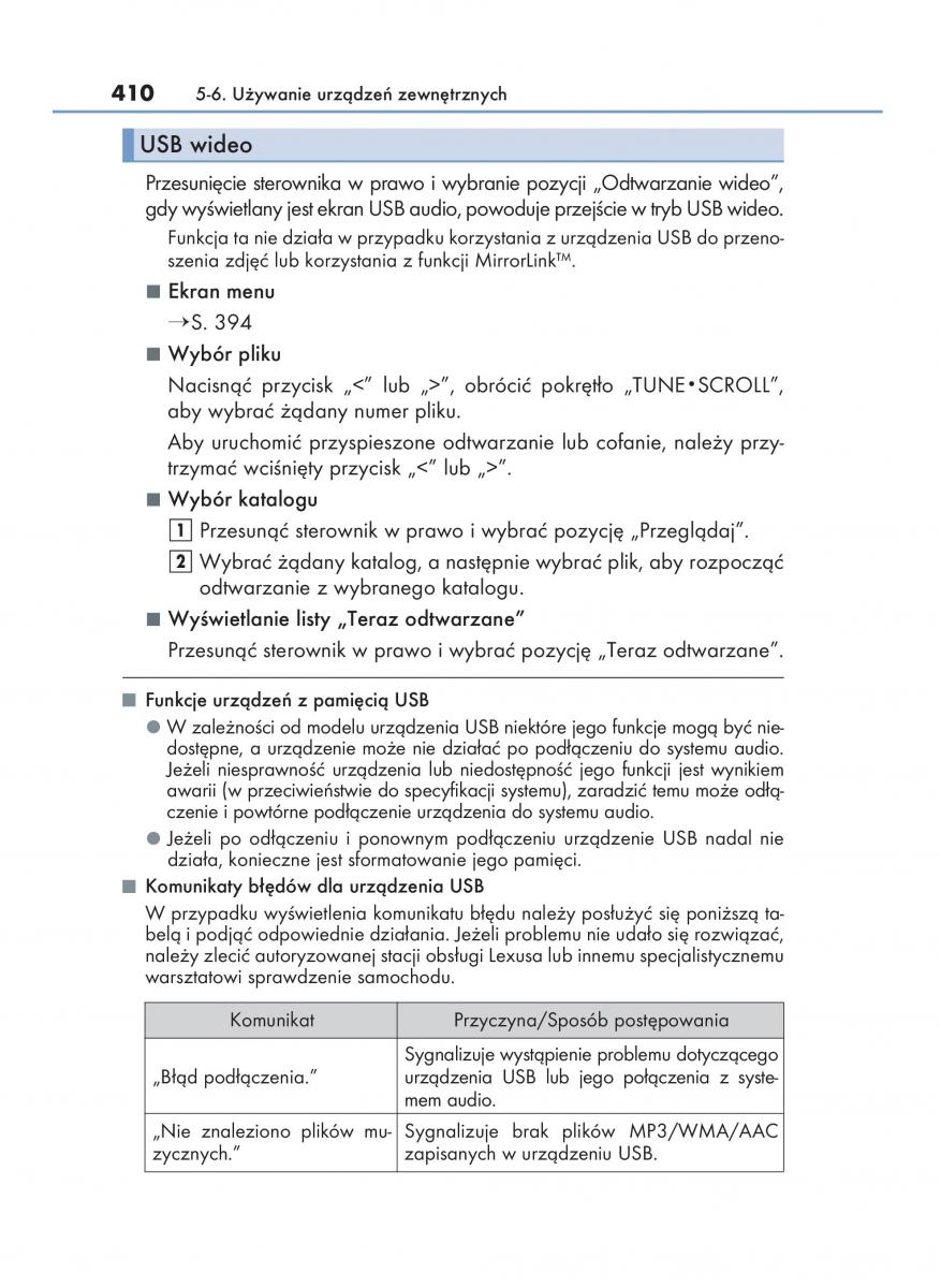 Lexus NX instrukcja obslugi / page 410