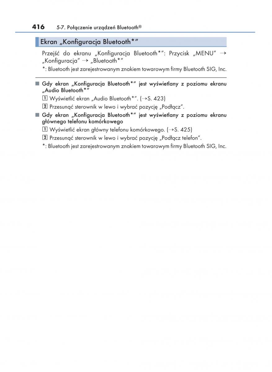 Lexus NX instrukcja obslugi / page 416