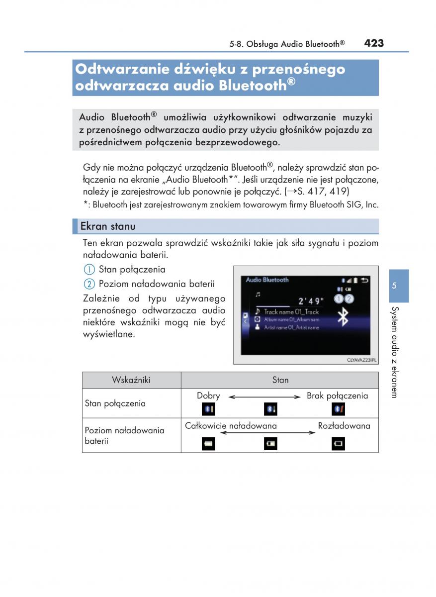 Lexus NX instrukcja obslugi / page 423