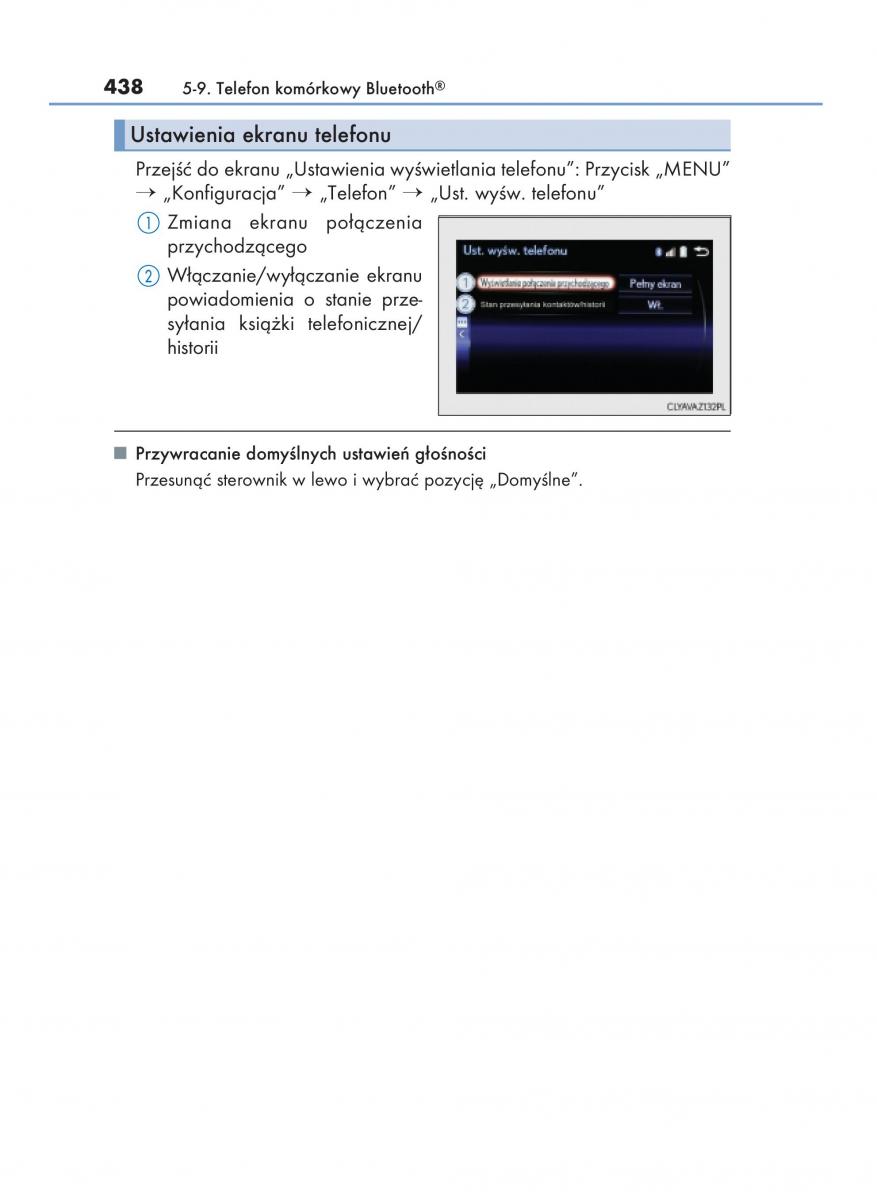 Lexus NX instrukcja obslugi / page 438