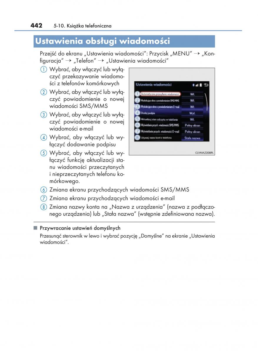 Lexus NX instrukcja obslugi / page 442