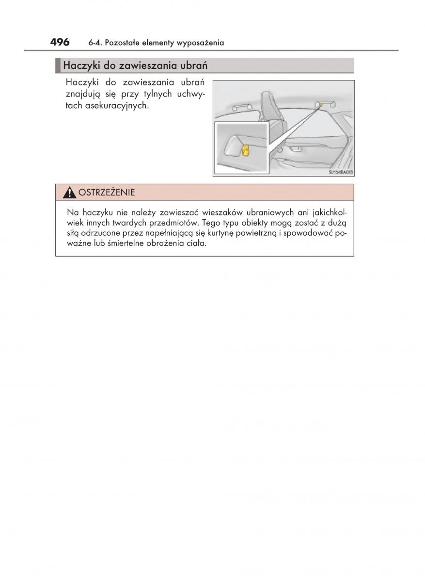 Lexus NX instrukcja obslugi / page 496