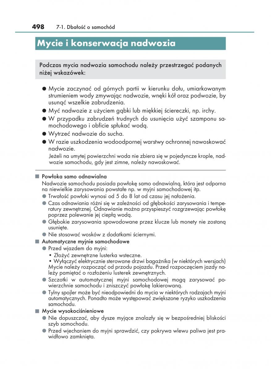 Lexus NX instrukcja obslugi / page 498