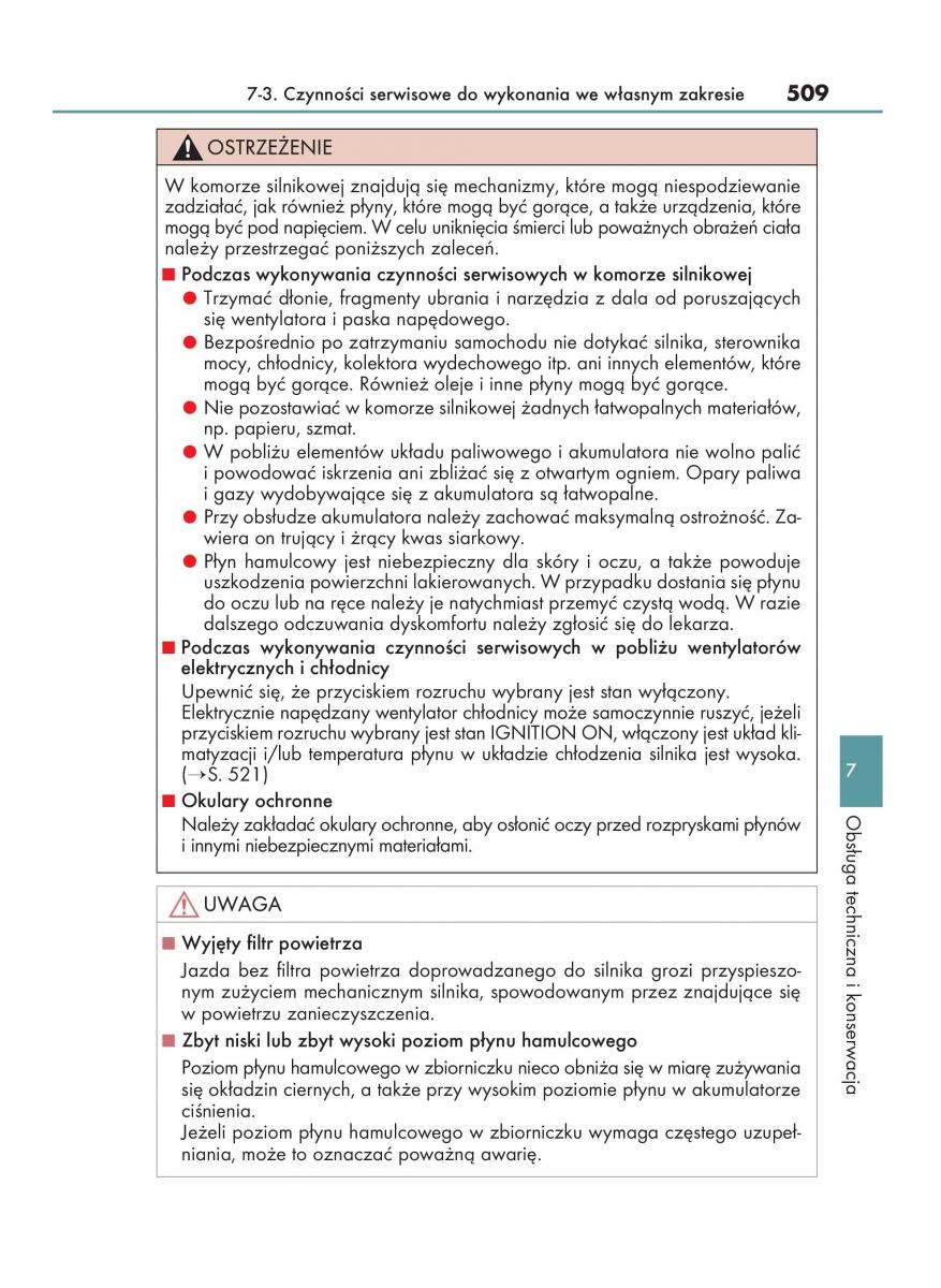 Lexus NX instrukcja obslugi / page 509