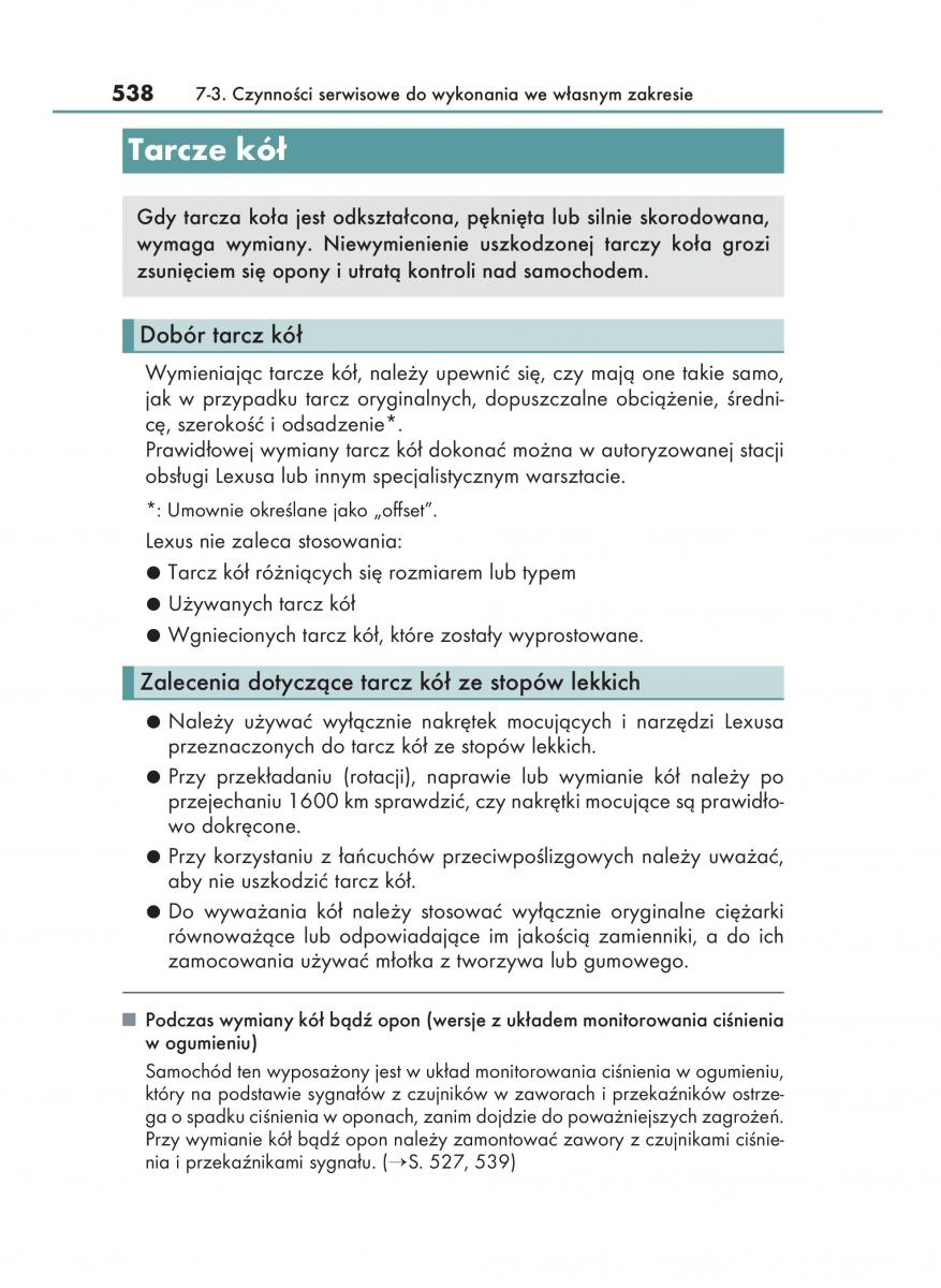 Lexus NX instrukcja obslugi / page 538