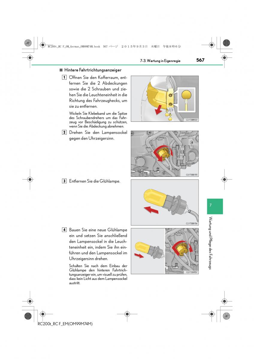 Lexus RC Handbuch / page 567