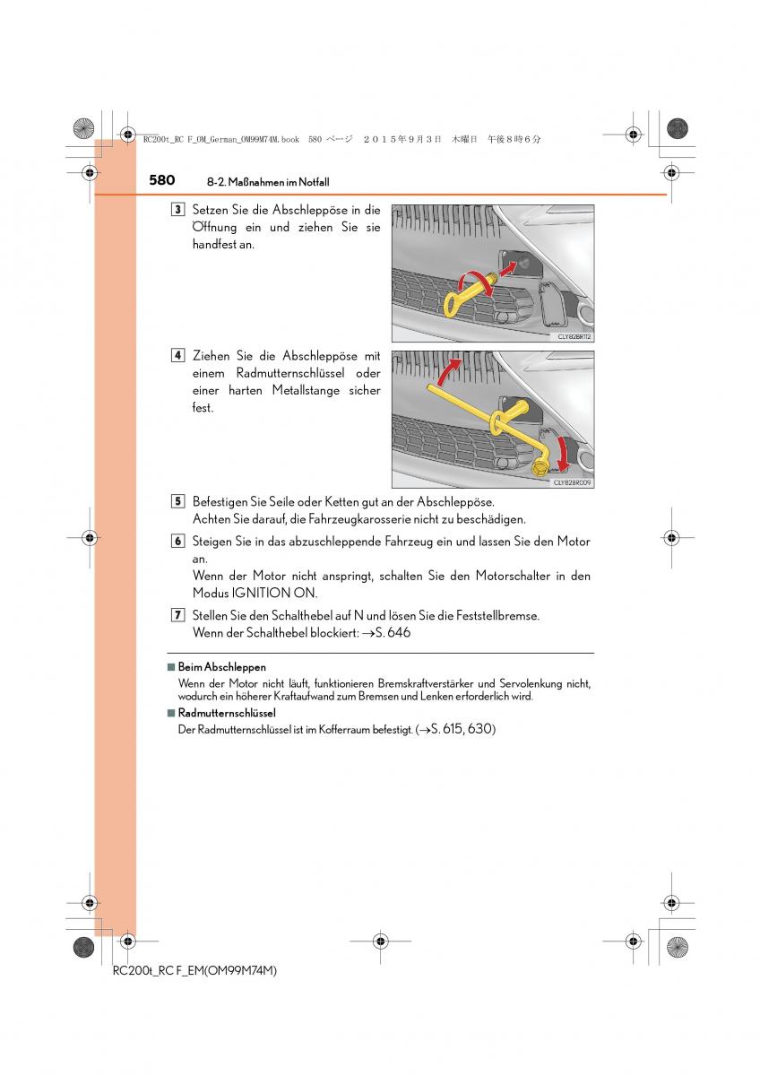 Lexus RC Handbuch / page 580