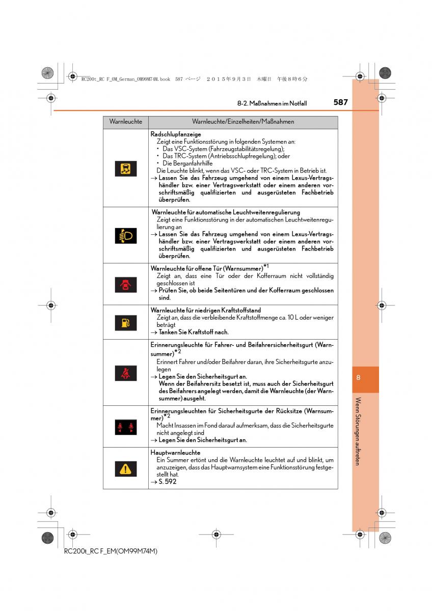 Lexus RC Handbuch / page 587