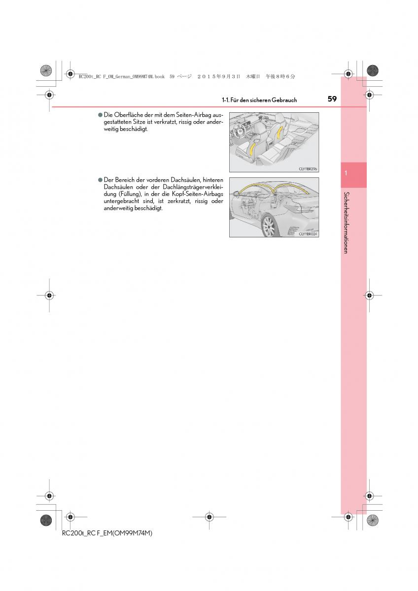 Lexus RC Handbuch / page 59