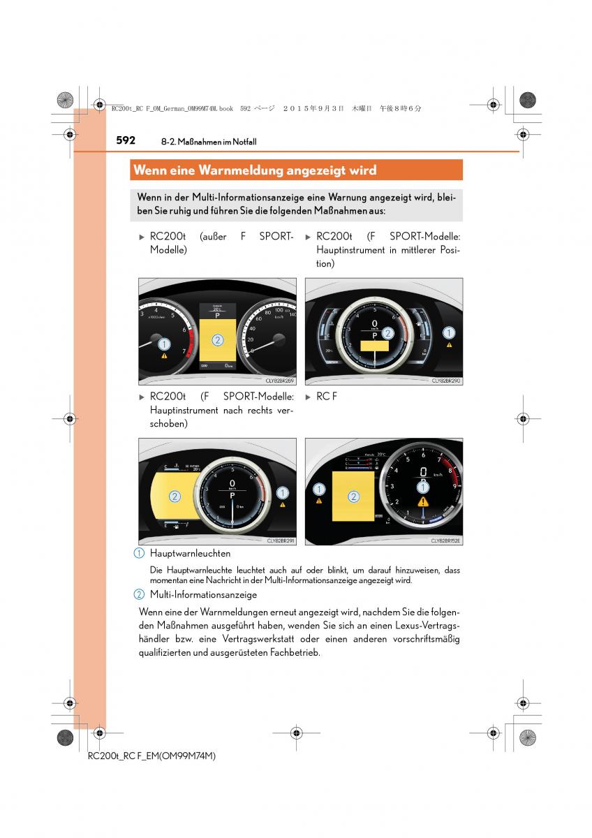 Lexus RC Handbuch / page 592