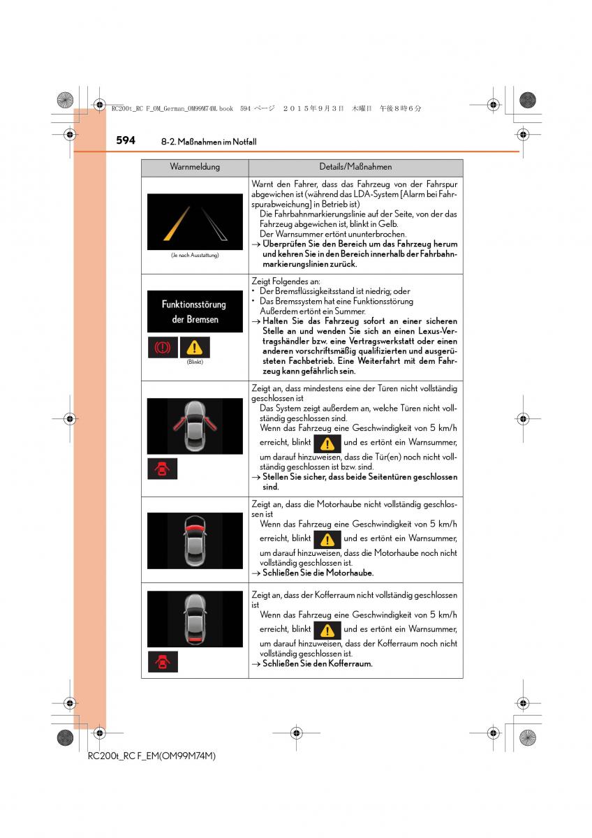 Lexus RC Handbuch / page 594
