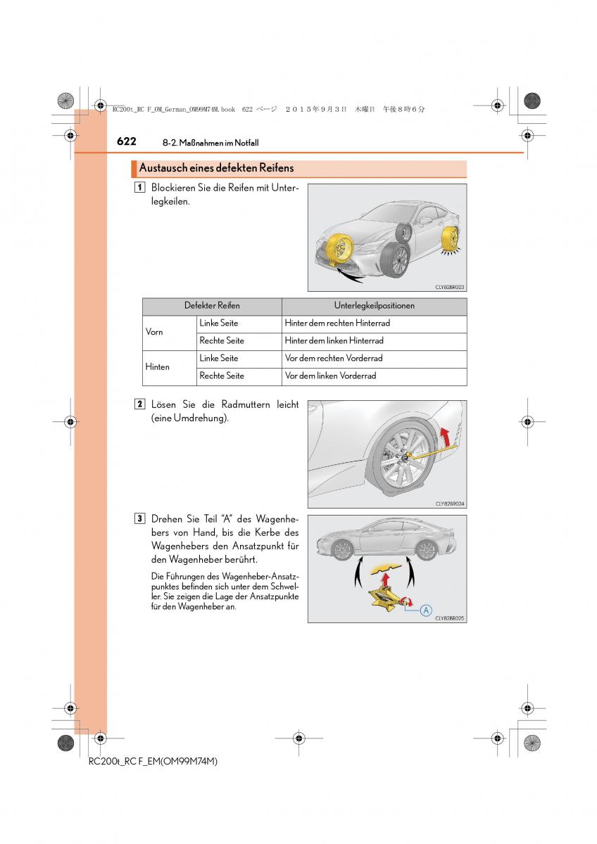 Lexus RC Handbuch / page 622