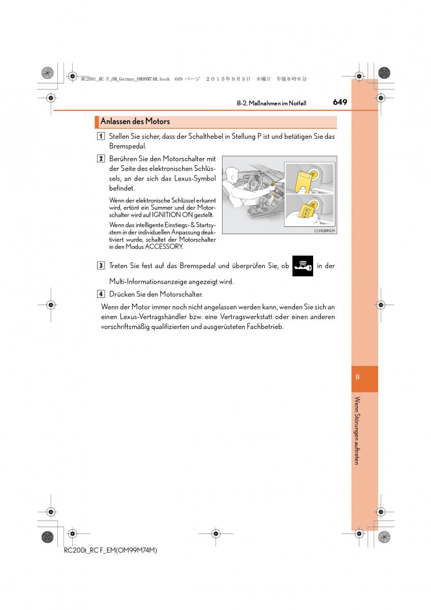 Lexus RC Handbuch / page 649