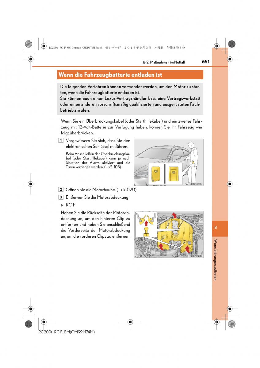 Lexus RC Handbuch / page 651