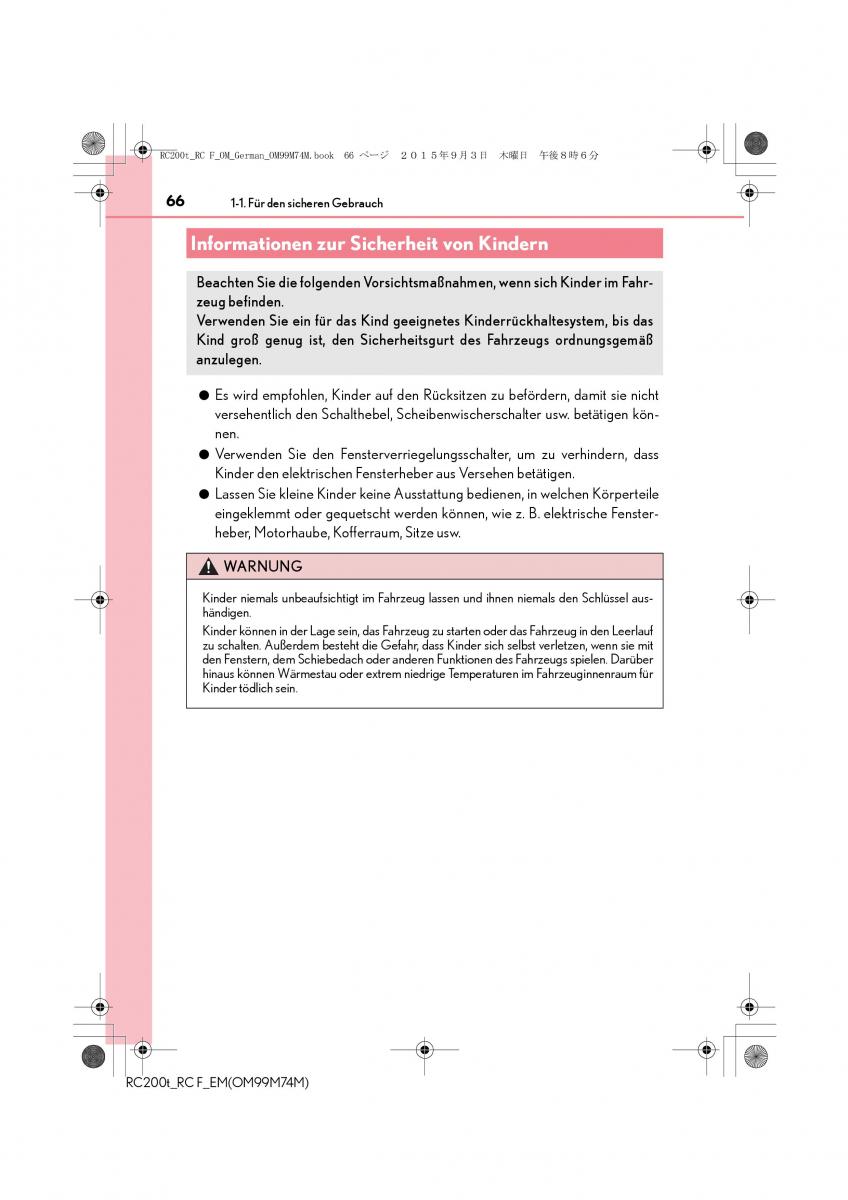 Lexus RC Handbuch / page 66