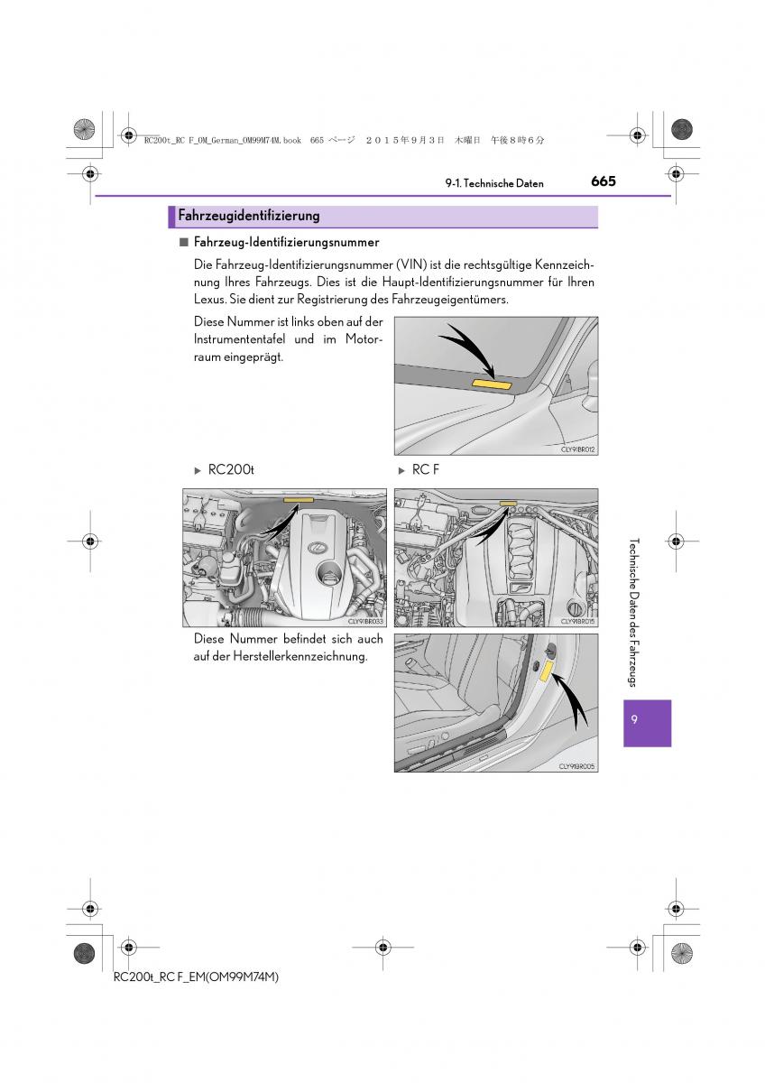 Lexus RC Handbuch / page 665
