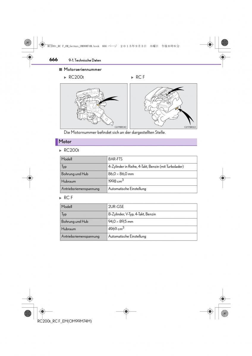 Lexus RC Handbuch / page 666