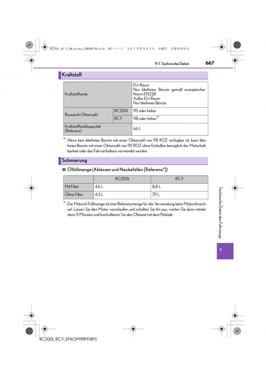 Lexus RC Handbuch / page 667