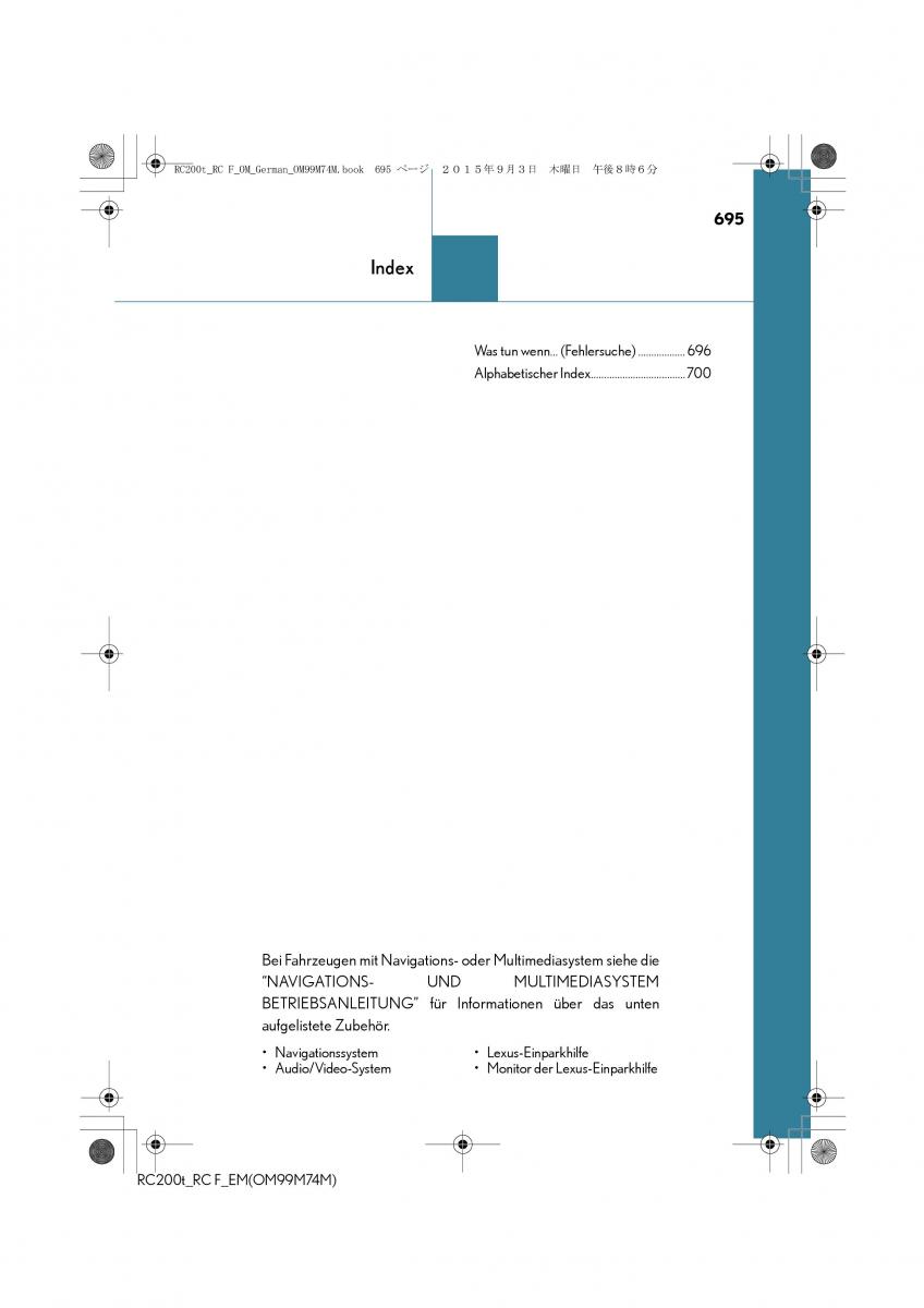 Lexus RC Handbuch / page 695