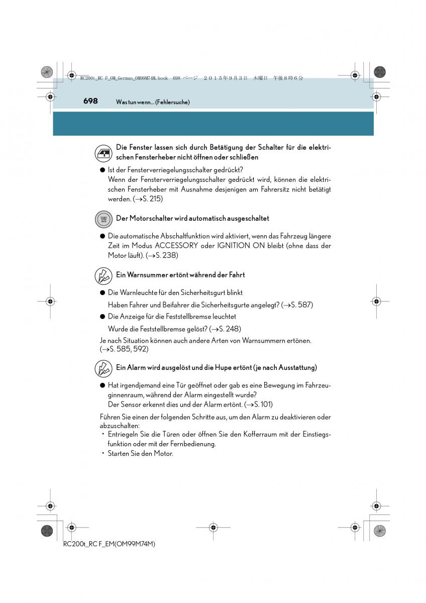 Lexus RC Handbuch / page 698