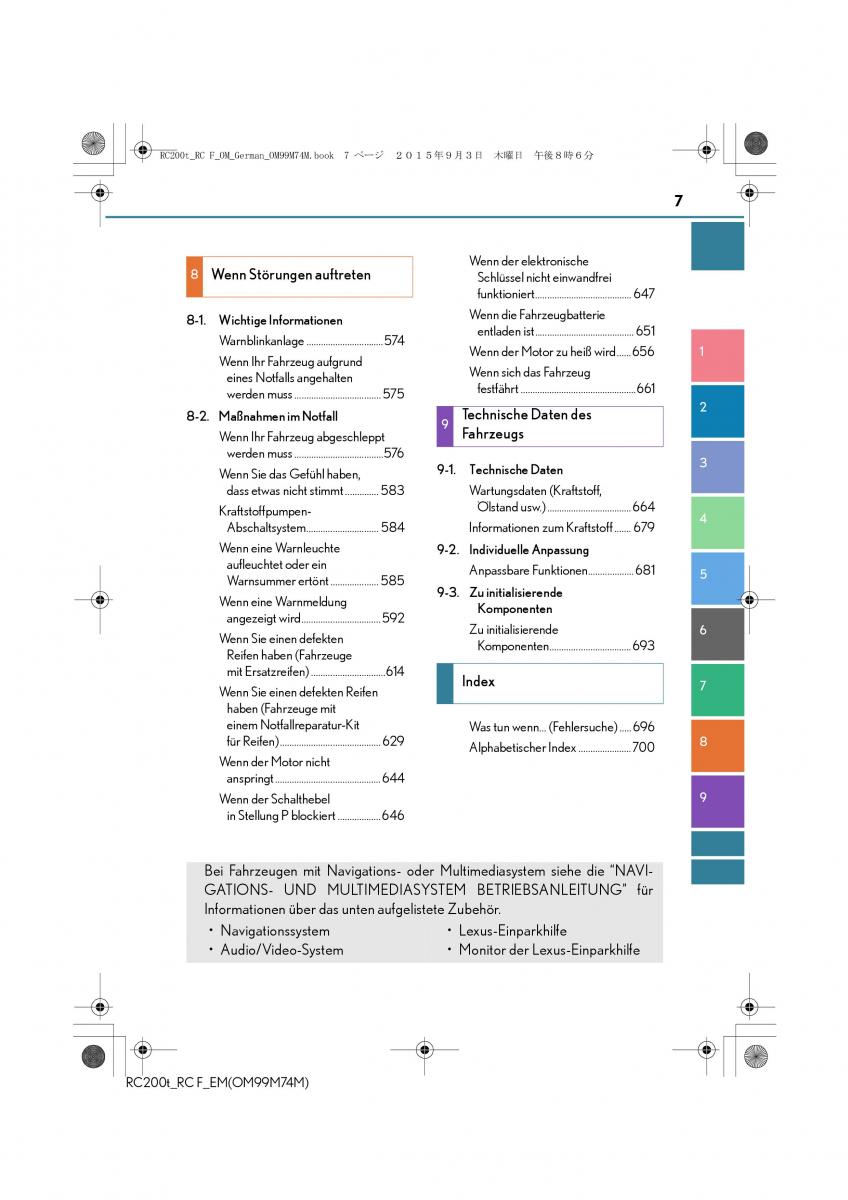 Lexus RC Handbuch / page 7