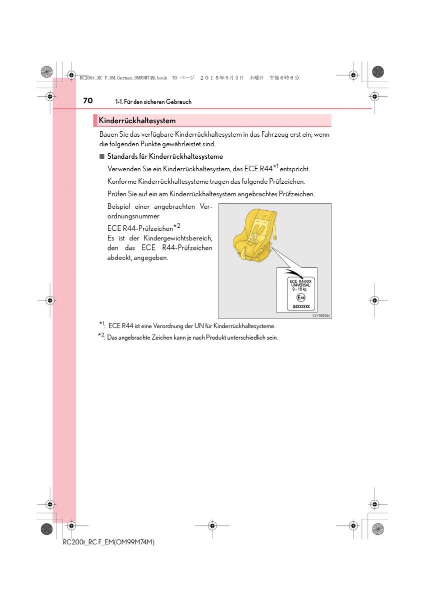 Lexus RC Handbuch / page 70