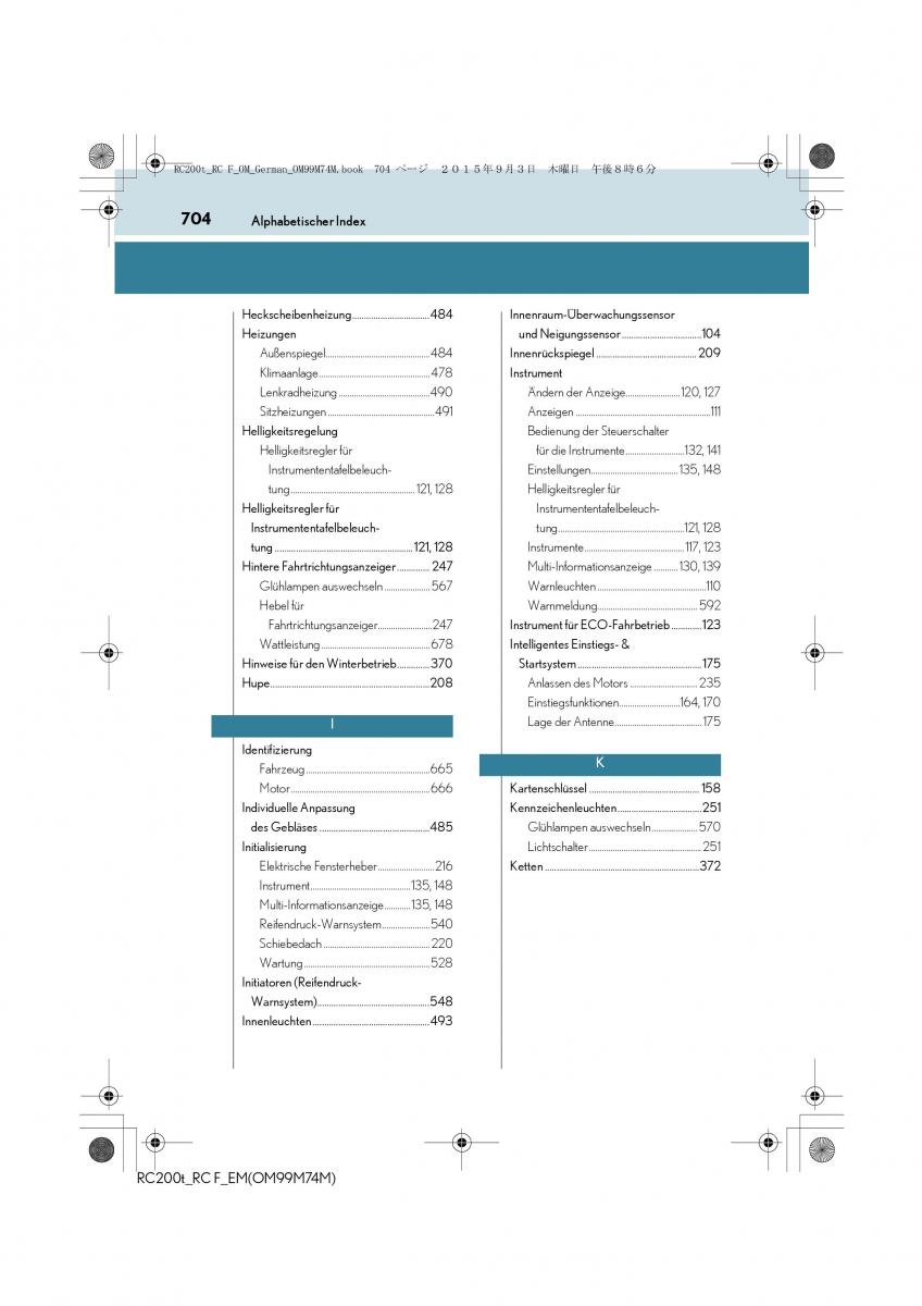 Lexus RC Handbuch / page 704