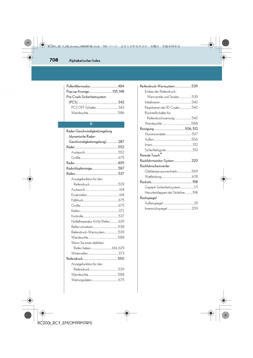 Lexus RC Handbuch / page 708