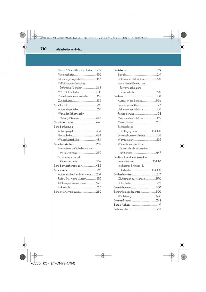 Lexus RC Handbuch / page 710