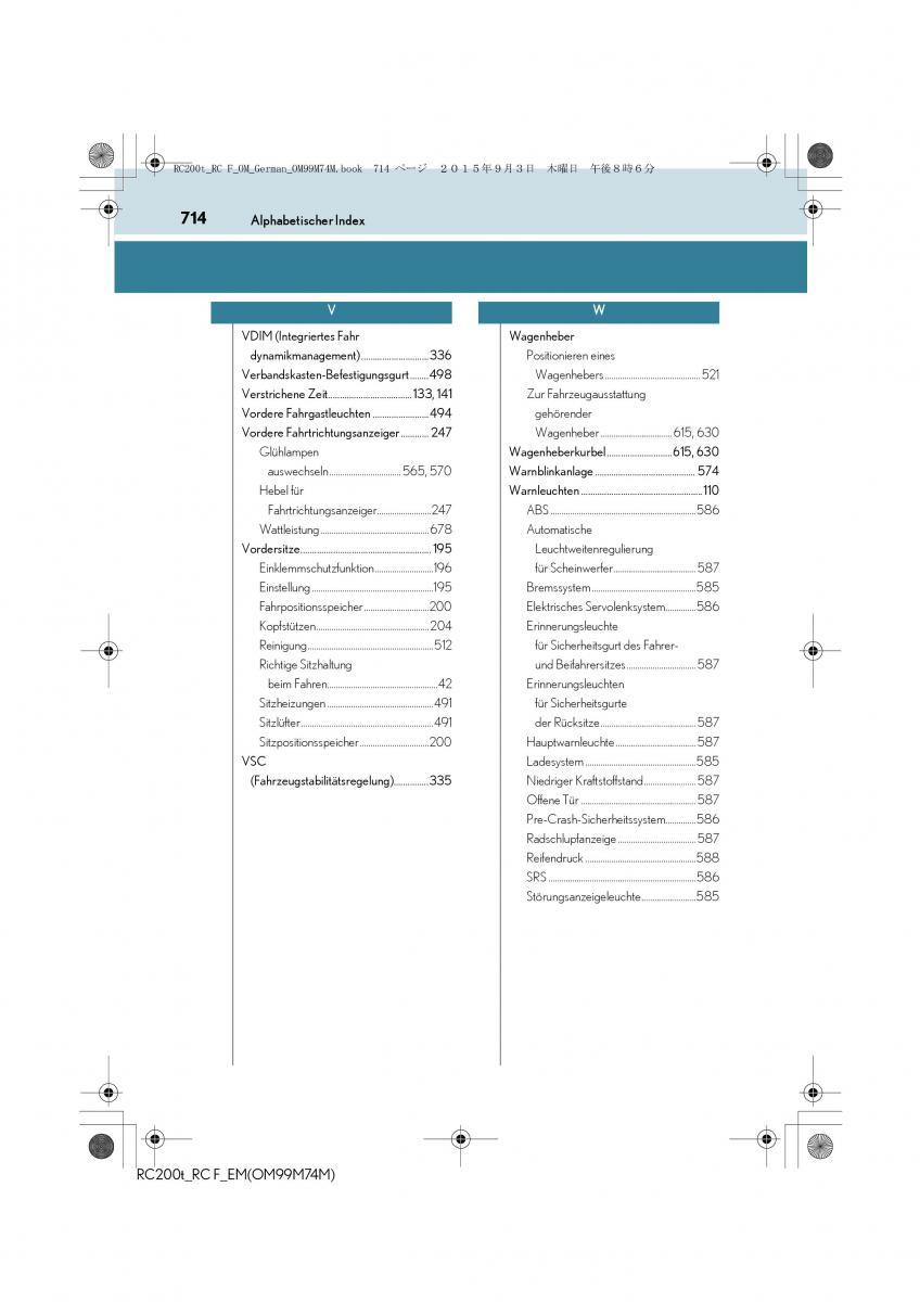 Lexus RC Handbuch / page 714