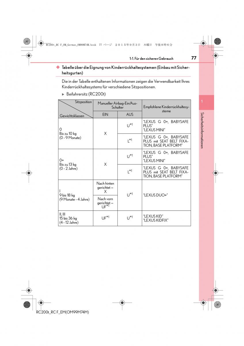 Lexus RC Handbuch / page 77
