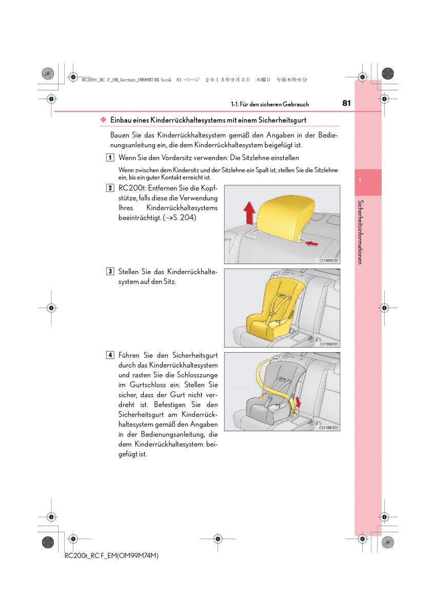 Lexus RC Handbuch / page 81