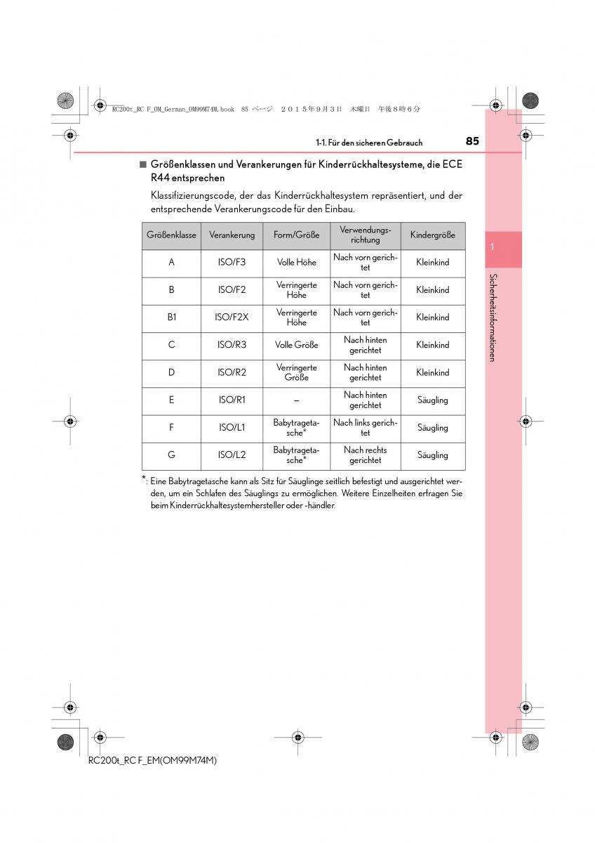 Lexus RC Handbuch / page 85
