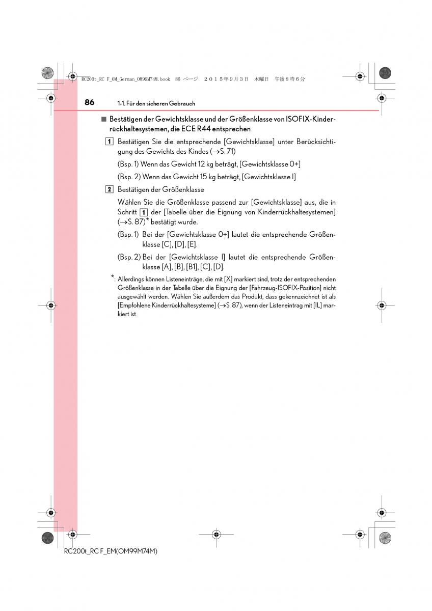 Lexus RC Handbuch / page 86