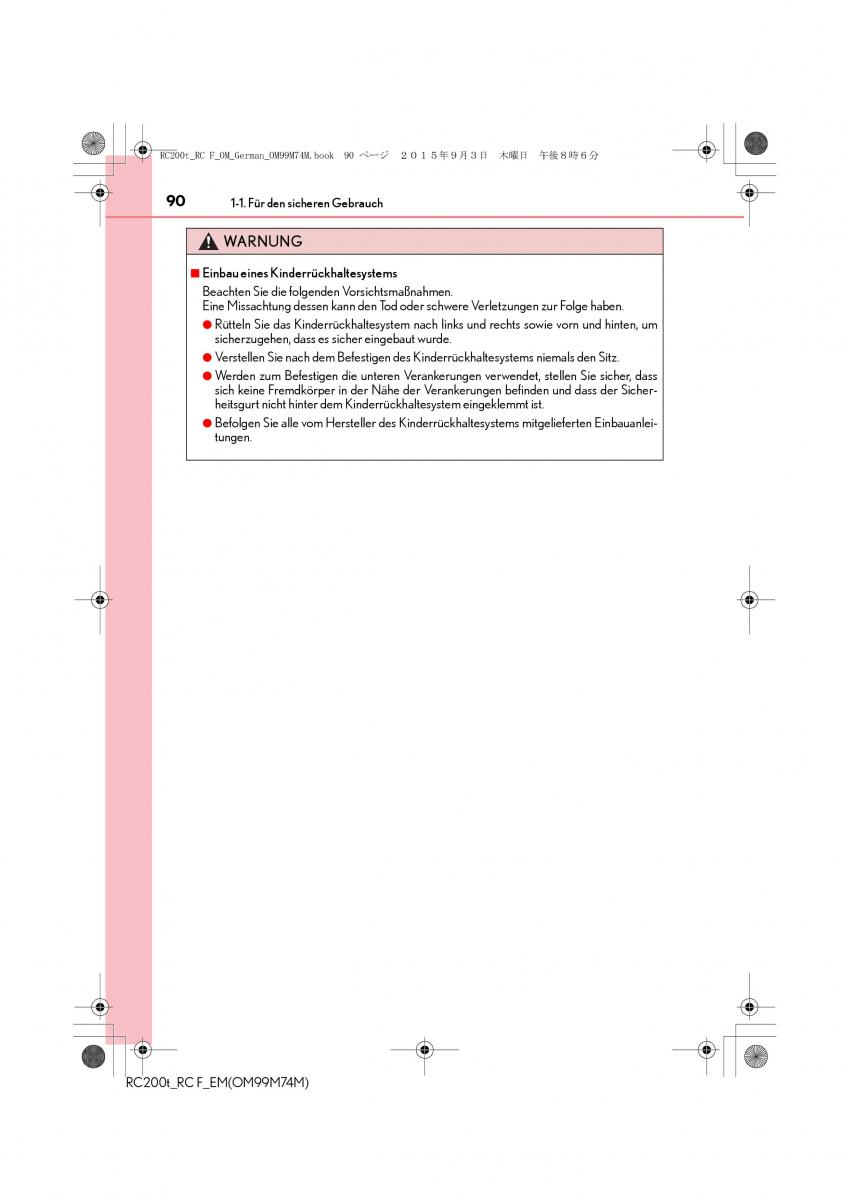 Lexus RC Handbuch / page 90