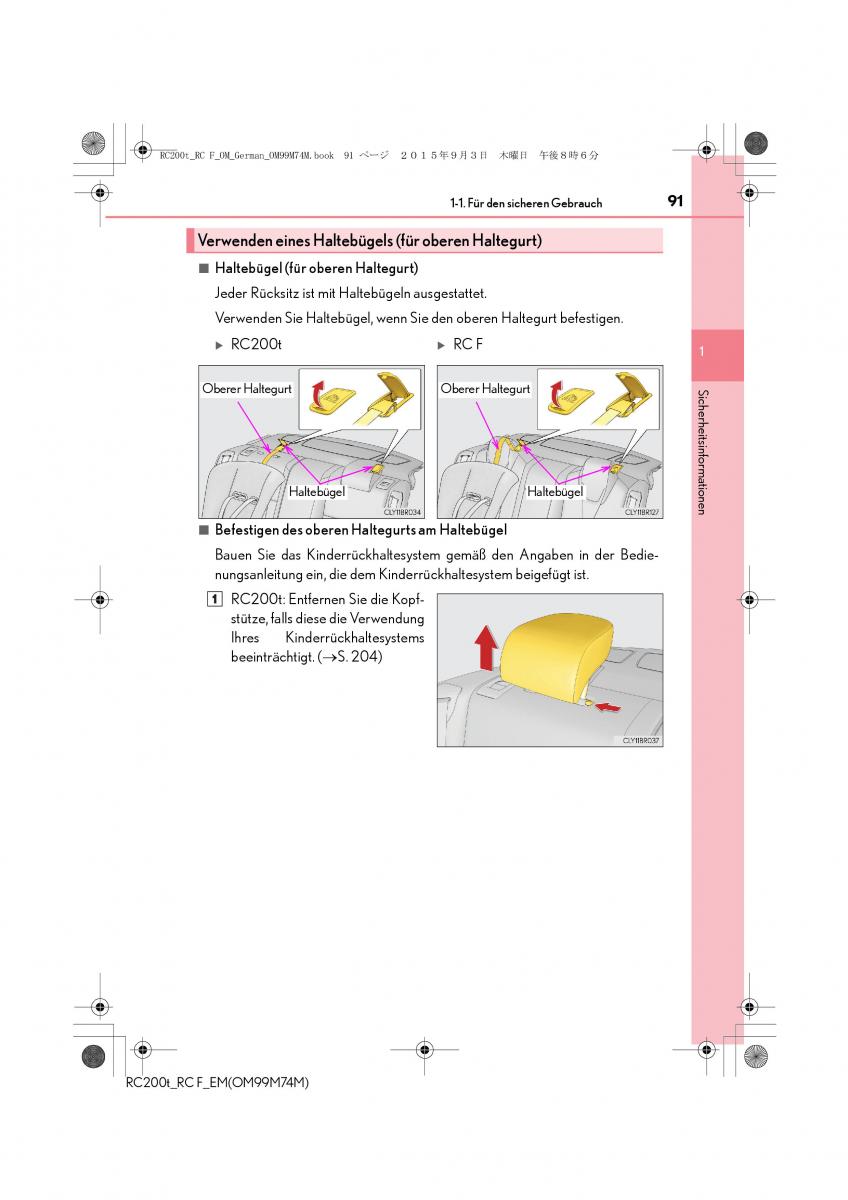 Lexus RC Handbuch / page 91