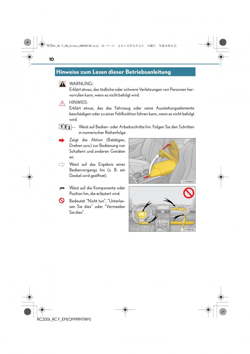 Lexus RC Handbuch / page 10