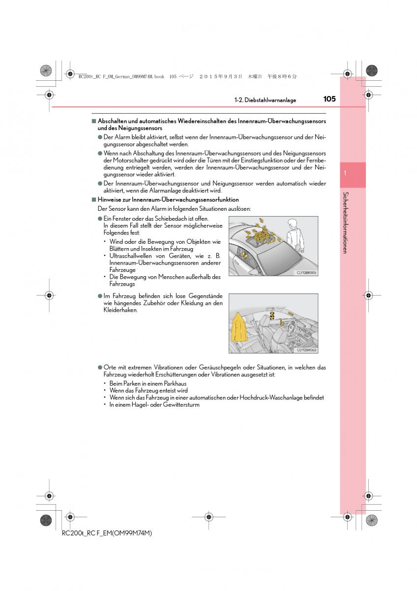 Lexus RC Handbuch / page 105