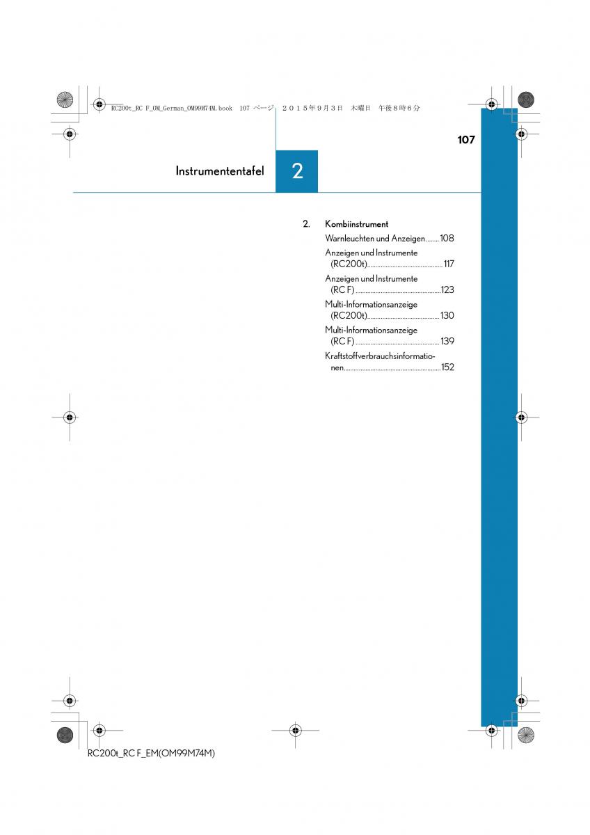 Lexus RC Handbuch / page 107